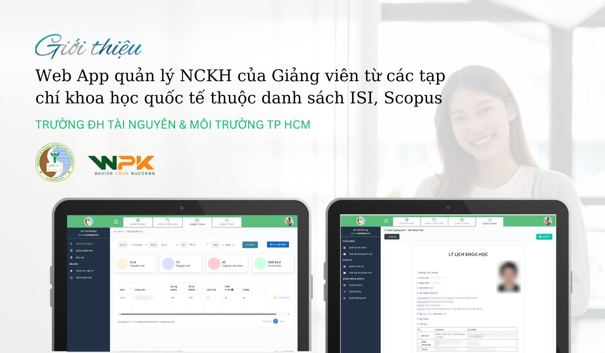 Triển Khai Hệ Thống Quản Lý Nghiên Cứu Khoa Học Cho Trường ĐH Tài Nguyên & Môi Trường
