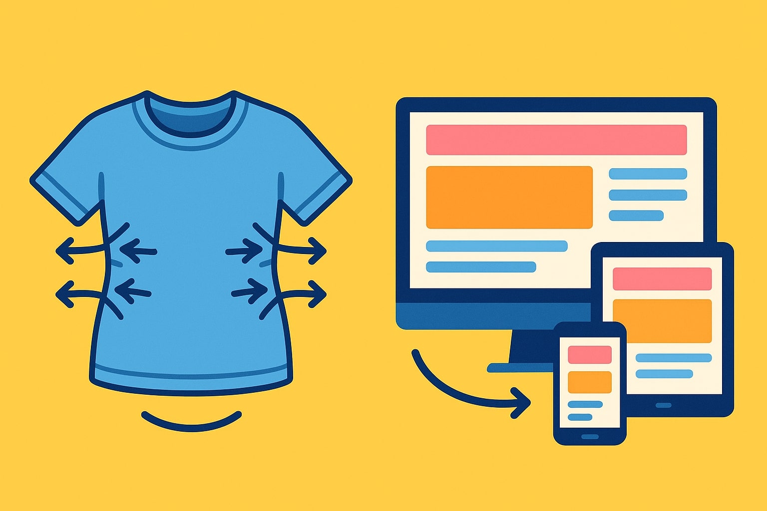 Responsive Design giống như vải co giãn 