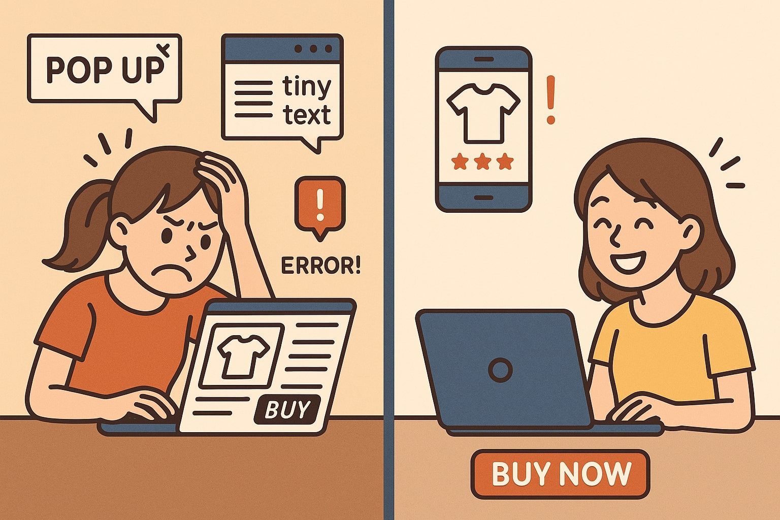 Lỗi phổ biến trong UIUX khiến mất khách