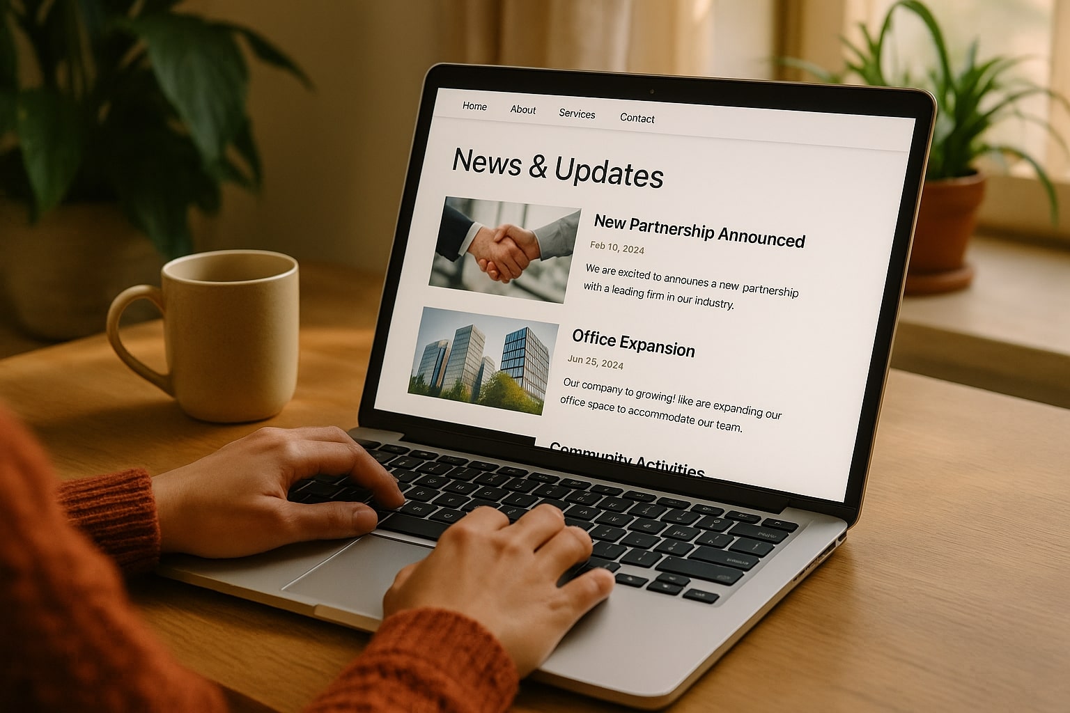 Trang “Tin tức  Hoạt động”